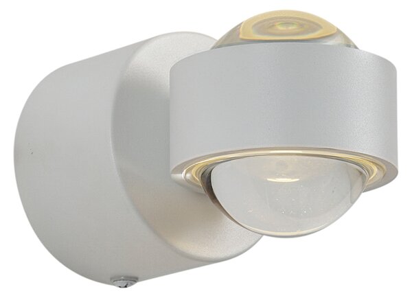 Lampă de perete de design albă, incl. LED IP44 - Lens