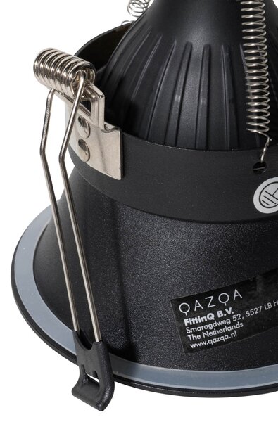 Set de 6 Spoturi încastrate moderne Negre cu auriu GU10 70mm IP44 - Dept