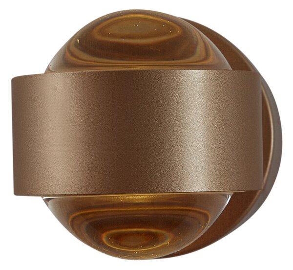 Lampă de perete de design bronz închis incl. LED IP44 - Lens
