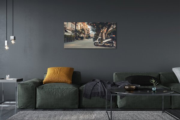 Tablouri canvas Motociclete urbane de palmier de vară