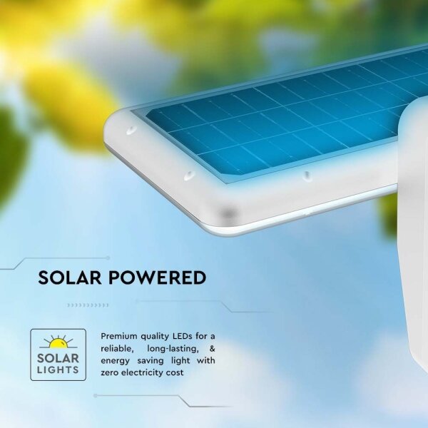 LED lampă solară de perete cu senzor, 15W, 3,2V, 4000K/6000K, IP65, albă