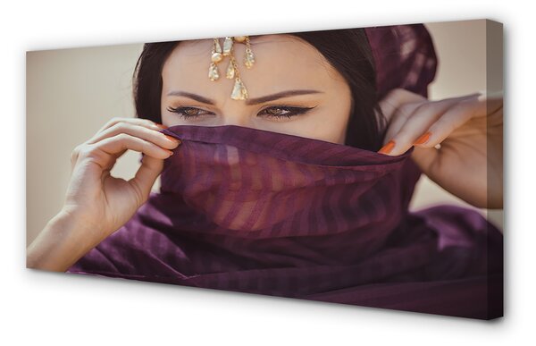 Tablouri canvas Material violet Femeie