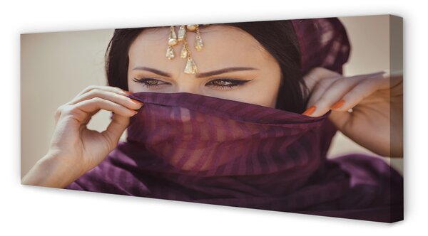 Tablouri canvas Material violet Femeie
