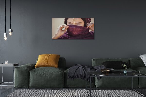 Tablouri canvas Material violet Femeie