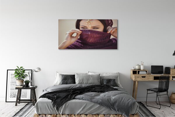 Tablouri canvas Material violet Femeie