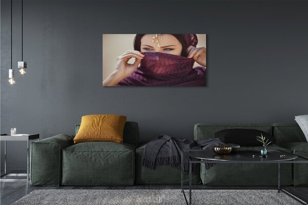 Tablouri canvas Material violet Femeie