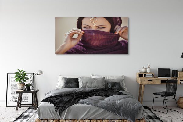 Tablouri canvas Material violet Femeie