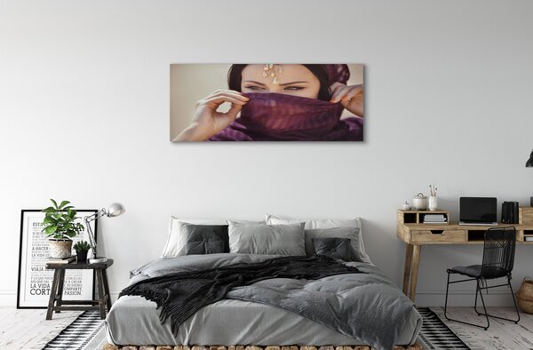Tablouri canvas Material violet Femeie