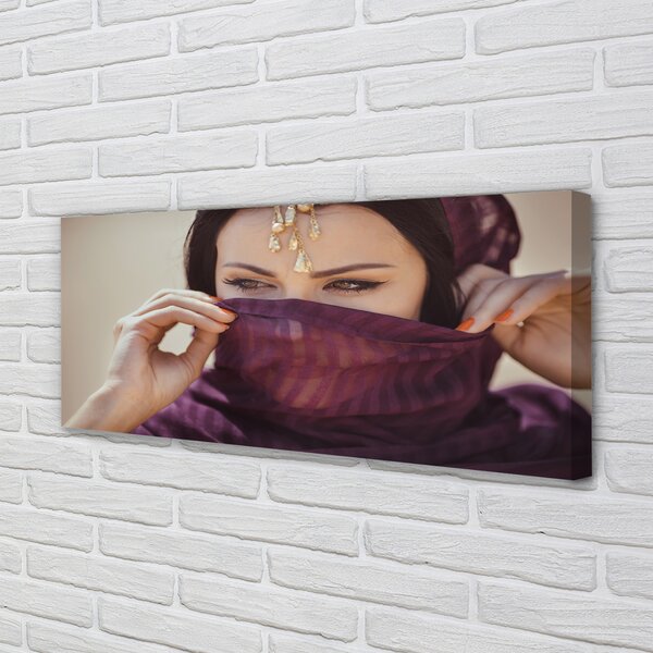Tablouri canvas Material violet Femeie