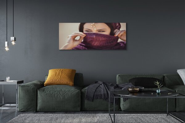 Tablouri canvas Material violet Femeie