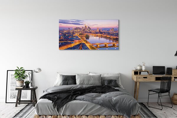 Tablouri canvas panorama de noapte din Berlin