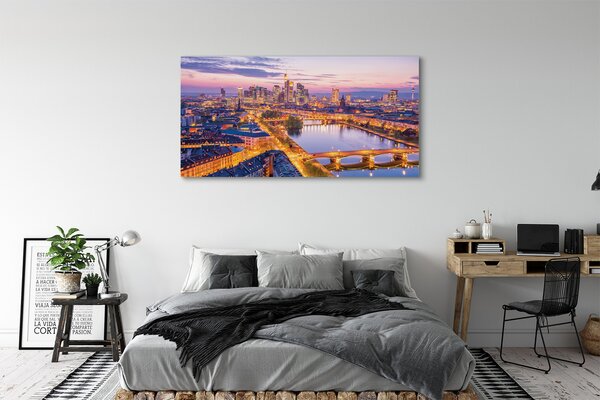 Tablouri canvas panorama de noapte din Berlin