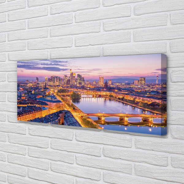 Tablouri canvas panorama de noapte din Berlin