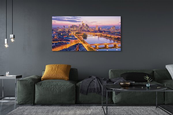 Tablouri canvas panorama de noapte din Berlin