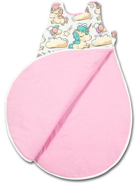 Sac de dormit copii 3-18 luni Kidizi Beige Unicorn, 1 tog