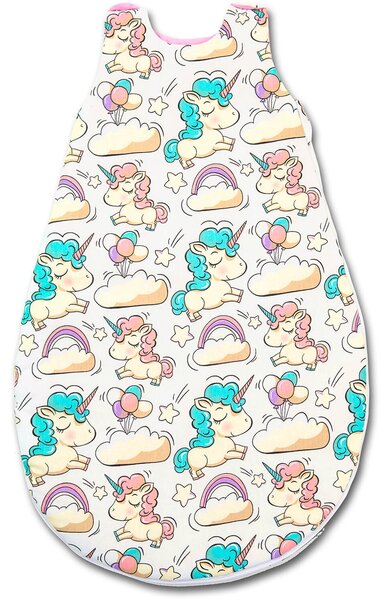 Sac de dormit copii 3-18 luni Kidizi Beige Unicorn, 1 tog