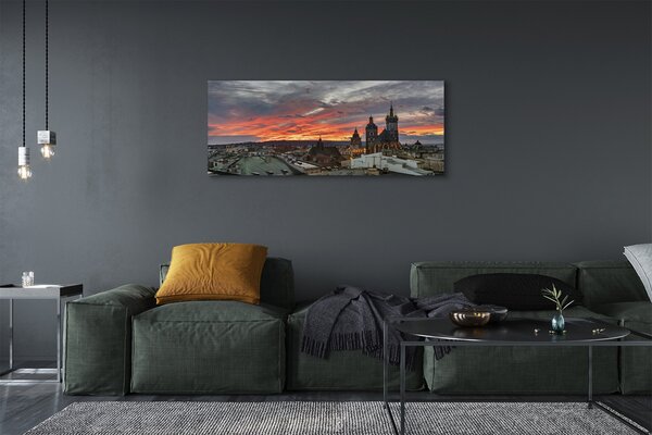 Tablouri canvas Cracovia Sunset Panorama