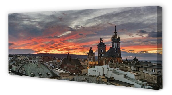 Tablouri canvas Cracovia Sunset Panorama