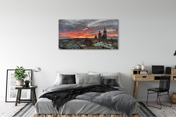 Tablouri canvas Cracovia Sunset Panorama