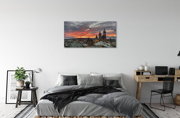 Tablouri canvas Cracovia Sunset Panorama