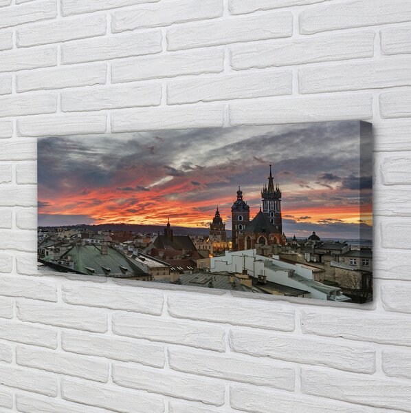 Tablouri canvas Cracovia Sunset Panorama