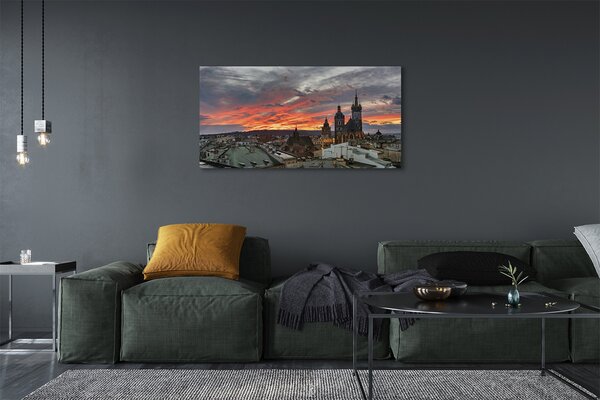 Tablouri canvas Cracovia Sunset Panorama