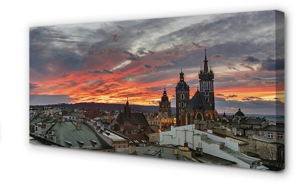 Tablouri canvas Cracovia Sunset Panorama