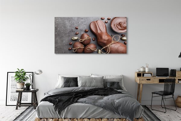 Tablouri canvas Bomboane de ciocolată iepure
