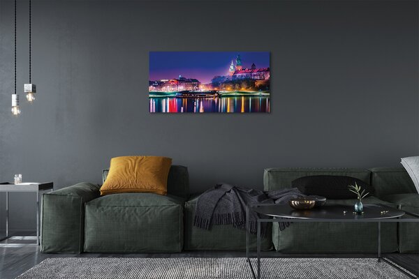 Tablouri canvas Cracovia River City noapte