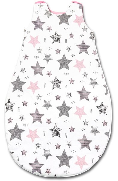 Sac de dormit copii 3-18 luni Kidizi All Pink Stars, 2.5 tog