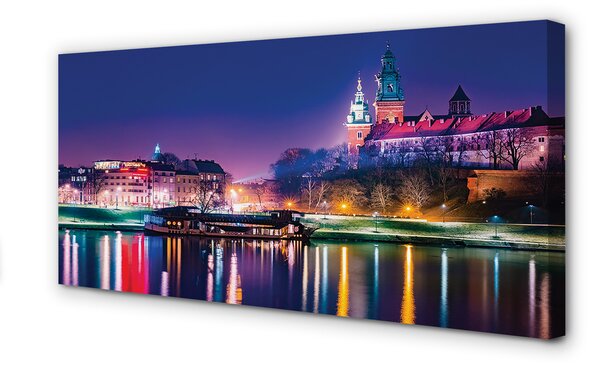 Tablouri canvas Cracovia River City noapte