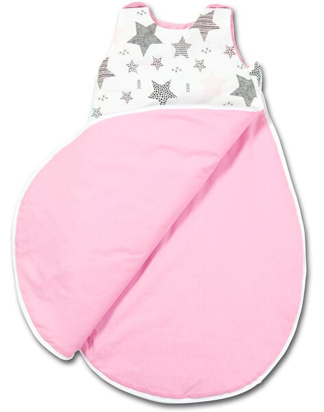 Sac de dormit copii 3-18 luni Kidizi All Pink Stars, 2.5 tog