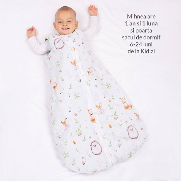 Sac de dormit copii 6-24 luni Kidizi Forest Joy 0.5 tog