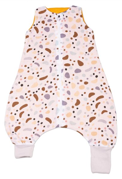 Sac de dormit cu picioare de vara din muselina 6-18 luni Kidizi Stone, 0.5 tog