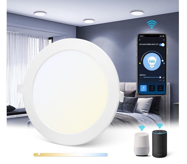 Corp de iluminat LED dimabil încastrat Aigostar 18W/230V d. 22 cm Wi-Fi