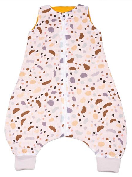 Sac de dormit cu picioare de vara din muselina 6-18 luni Kidizi Stone, 0.5 tog