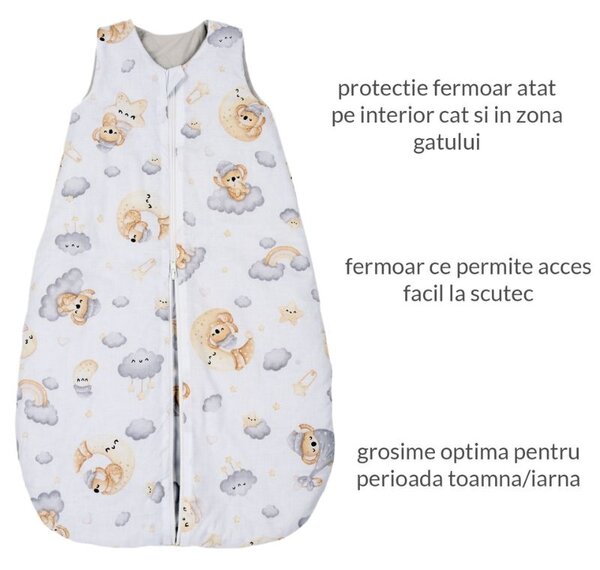 Sac de dormit copii 0-9 luni Kidizi Koala Dreams, 1 tog