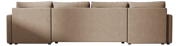 Coltar extensibil in forma de U VENORIA, bej, 285x146 cm + 2 perne GRATUIT