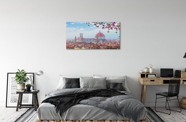 Tablouri canvas Italia Catedrală noapte panorama