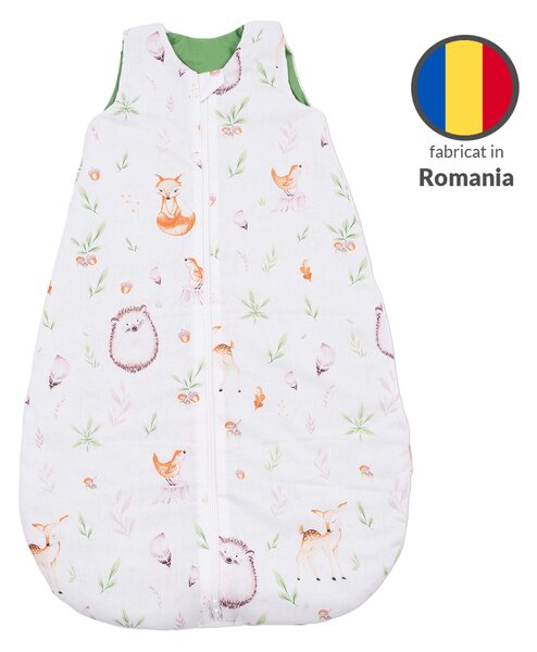 Sac de dormit copii 0-9 luni Kidizi Forest Joy 0.5 tog