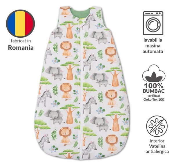 Sac de dormit copii 0-9 luni Kidizi Safari, 0.5 tog