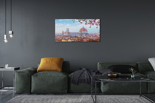 Tablouri canvas Italia Catedrală noapte panorama