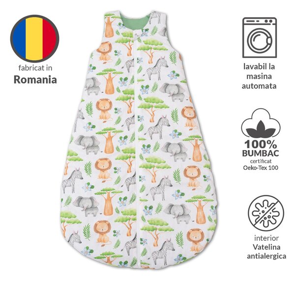Sac de dormit copii 6-24 luni Kidizi Safari, 1 tog