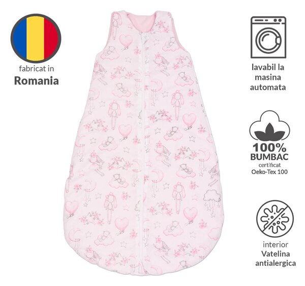 Sac de dormit copii 6-24 luni Kidizi Fairy Clouds, 0.5 tog