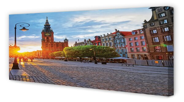 Tablouri canvas Gdańsk vechi oraș răsărit de soare