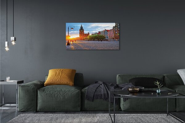 Tablouri canvas Gdańsk vechi oraș răsărit de soare