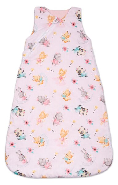 Sac de dormit copii din bumbac reglabil 0-24 luni Kidizi Loving Ballet, 0.5 tog