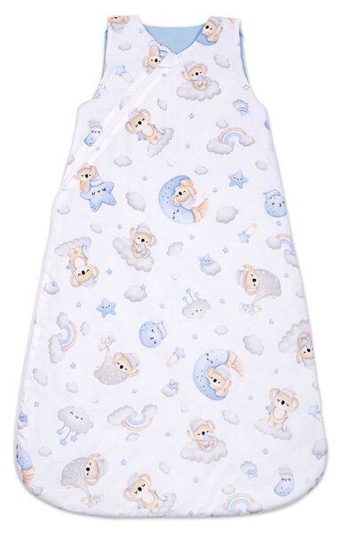 Sac de dormit copii din bumbac reglabil 0-24 luni Kidizi Koala Dreams Blue, 1 tog