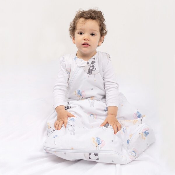 Sac de dormit copii din bumbac reglabil 0-24 luni Kidizi Sweet Dreams, 0.5 tog