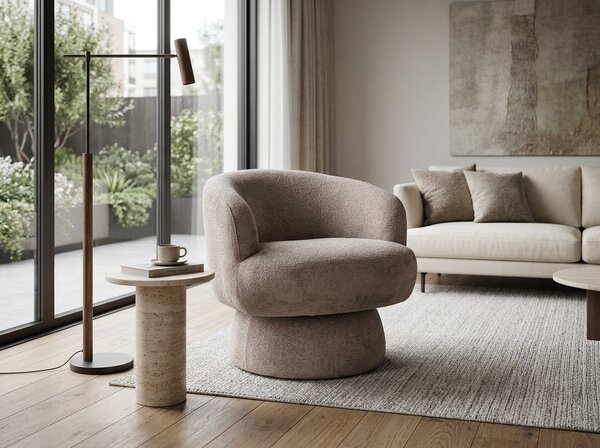 Fotoliu design rotativ COSMIC RAVEN, bej inchis RAVEN 30